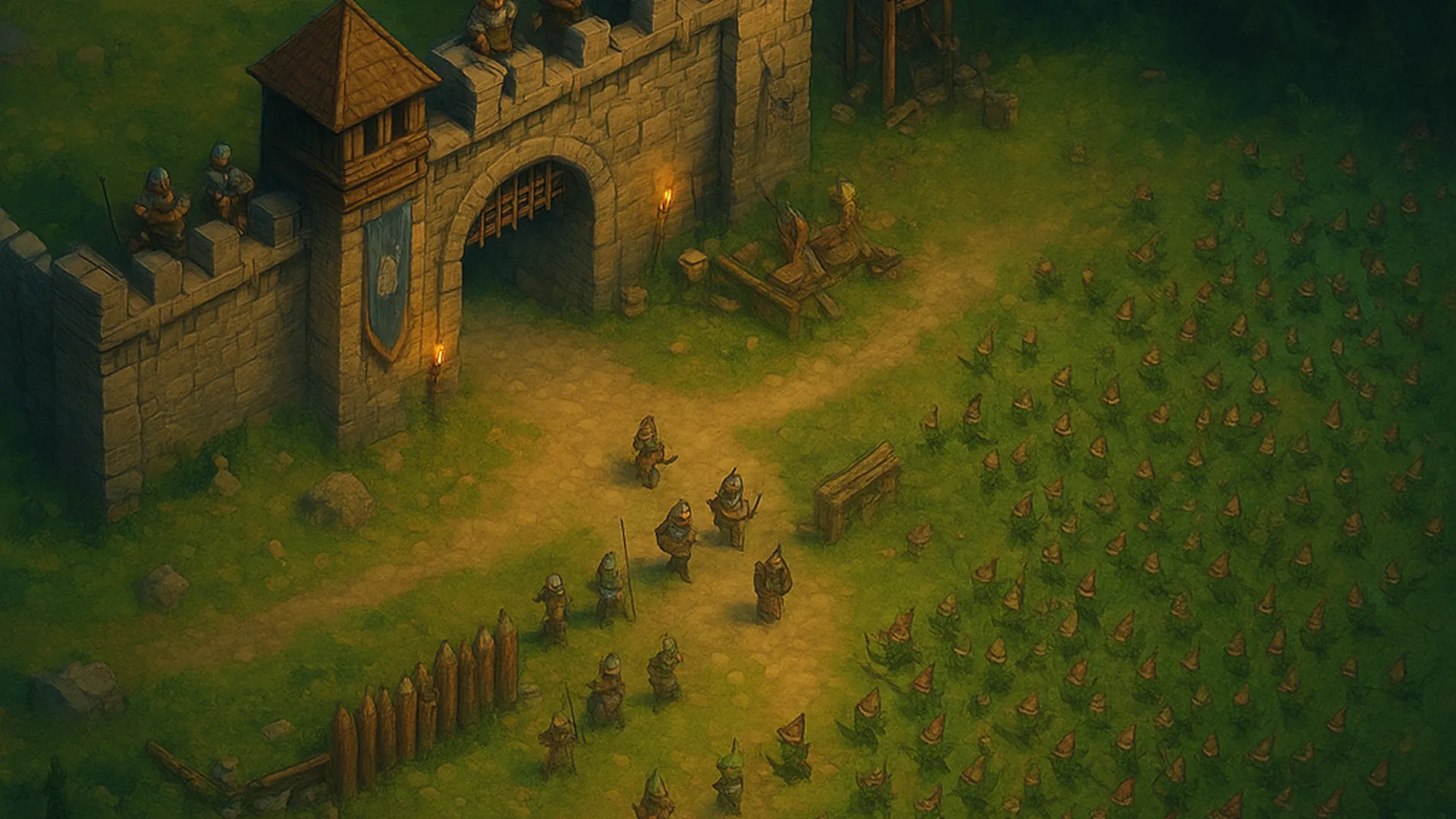 Nobody Told The Gnomes — building the defence line